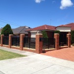 Brick fence infills black 60mm